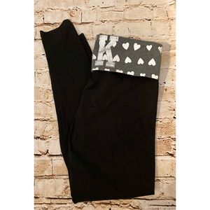 Vintage VS Pink Bling Fold Over Yoga Pants